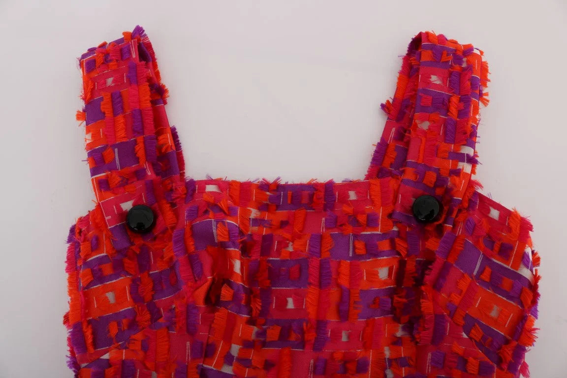 Dolce & Gabbana Pink Patterned A-line Above Knees Dress - IT40|S - Dresses