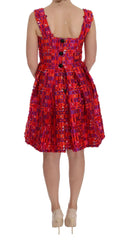 Dolce & Gabbana Pink Patterned A-line Above Knees Dress - IT40|S - Dresses