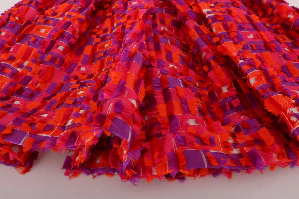 Dolce & Gabbana Pink Patterned A-line Above Knees Dress - IT40|S - Dresses