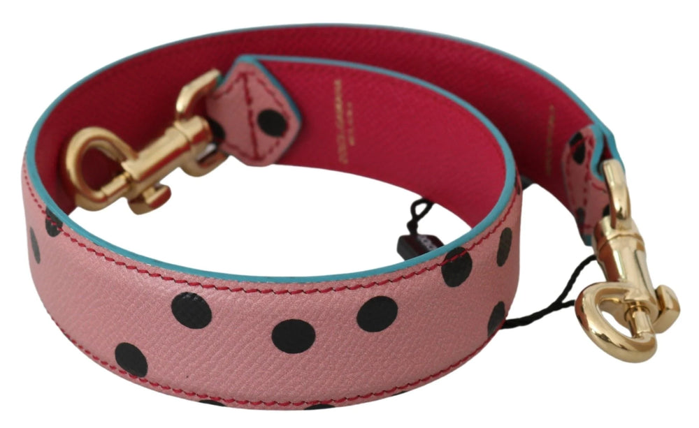 Dolce & Gabbana Pink Polka Dot Leather Shoulder Strap - Handbag & Wallet Accessories