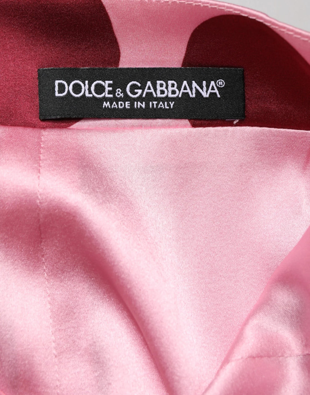 Dolce & Gabbana Pink Polka Dot Silk Pencil Cut Midi Skirt - IT40|S