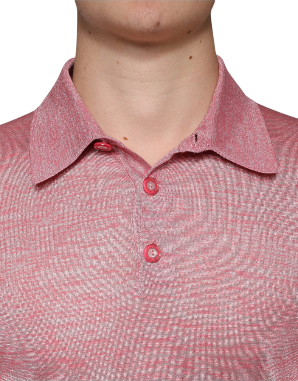 Dolce & Gabbana Pink Polyester Long Sleeve Men Polo T-shirt - IT44 | XS - Polos