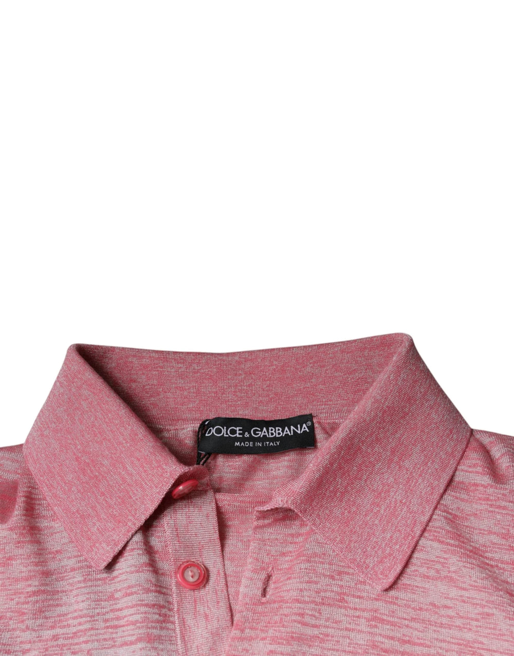 Dolce & Gabbana Pink Polyester Long Sleeve Men Polo T-shirt - IT44 | XS - Polos
