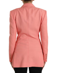 Dolce & Gabbana Pink Polyester Single Breasted Blazer Jacket - Coats & Jackets