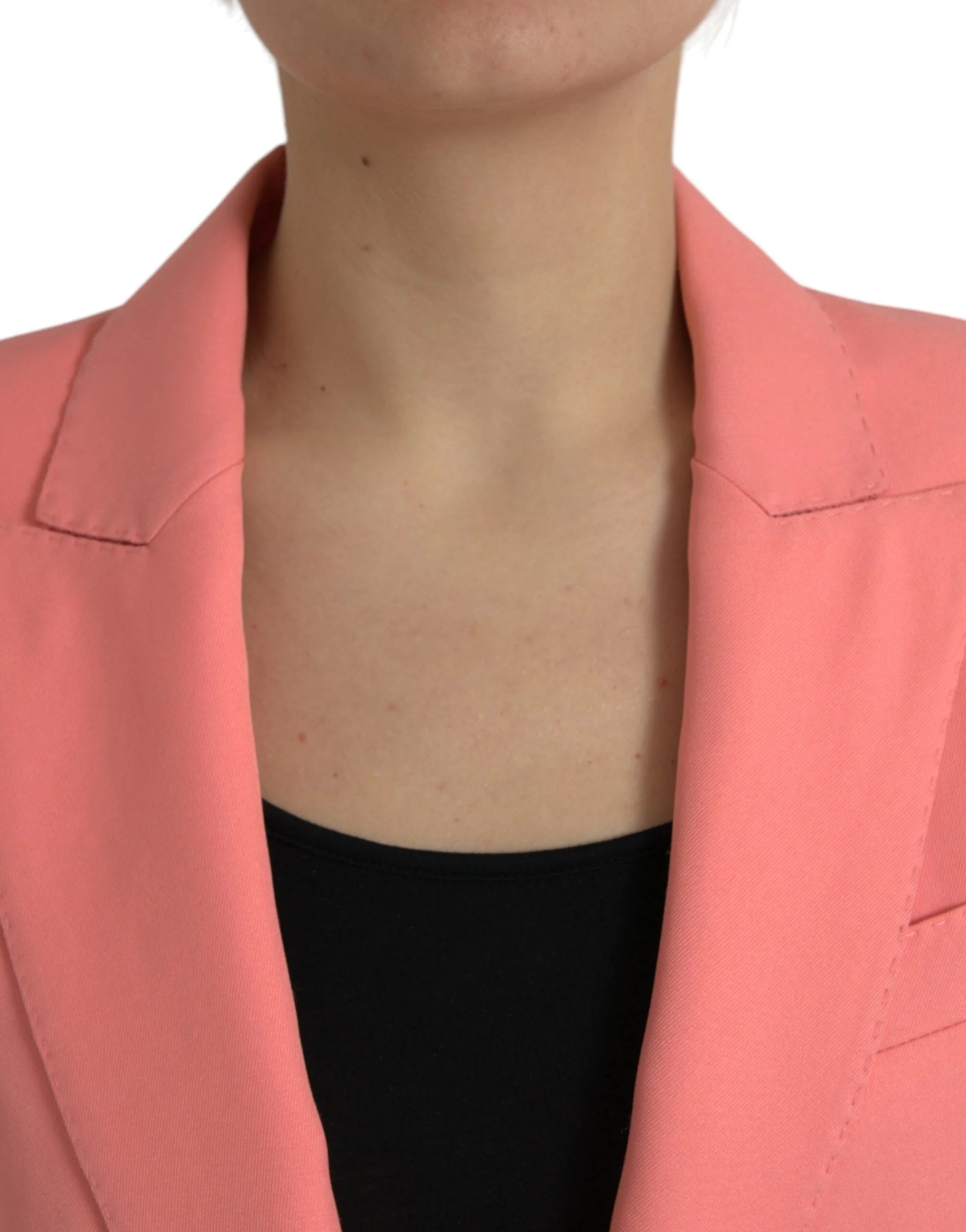 Dolce & Gabbana Pink Polyester Single Breasted Blazer Jacket - Coats & Jackets