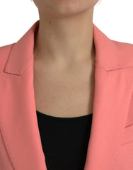 Dolce & Gabbana Pink Polyester Single Breasted Blazer Jacket - Coats & Jackets