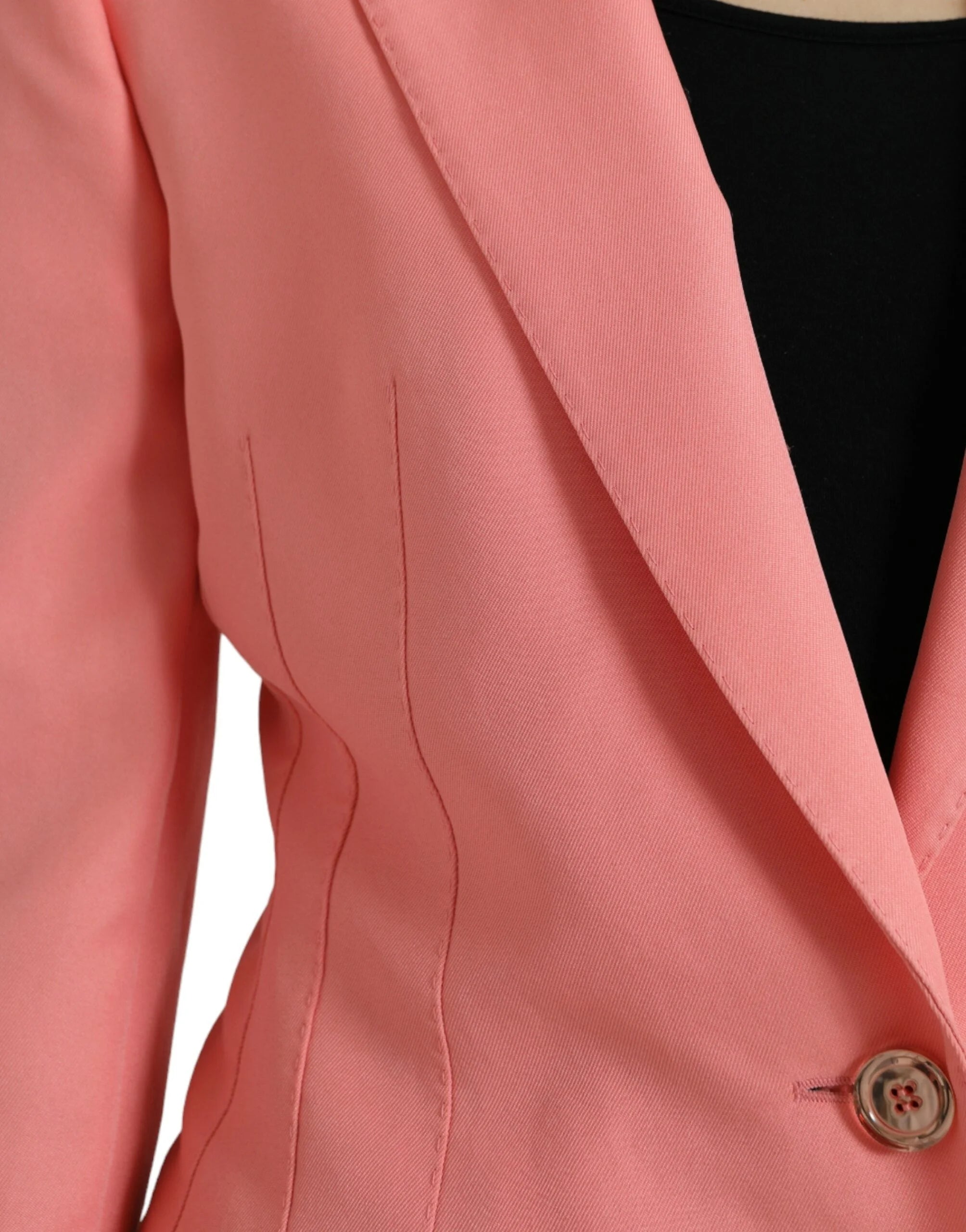 Dolce & Gabbana Pink Polyester Single Breasted Blazer Jacket - Coats & Jackets