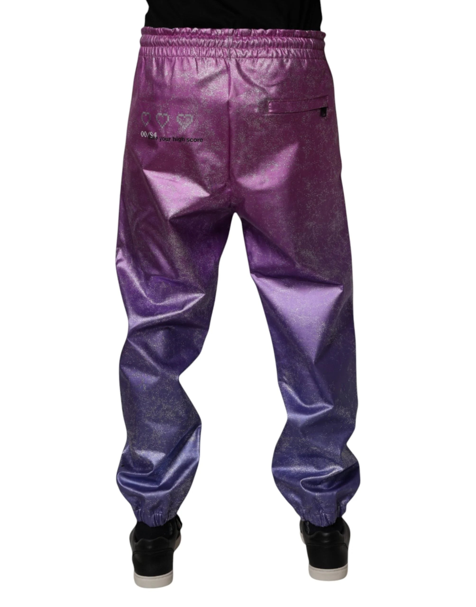 Dolce & Gabbana Pink Purple Two Tone Jogger Sweatpants Pants - IT48 | M - Joggers