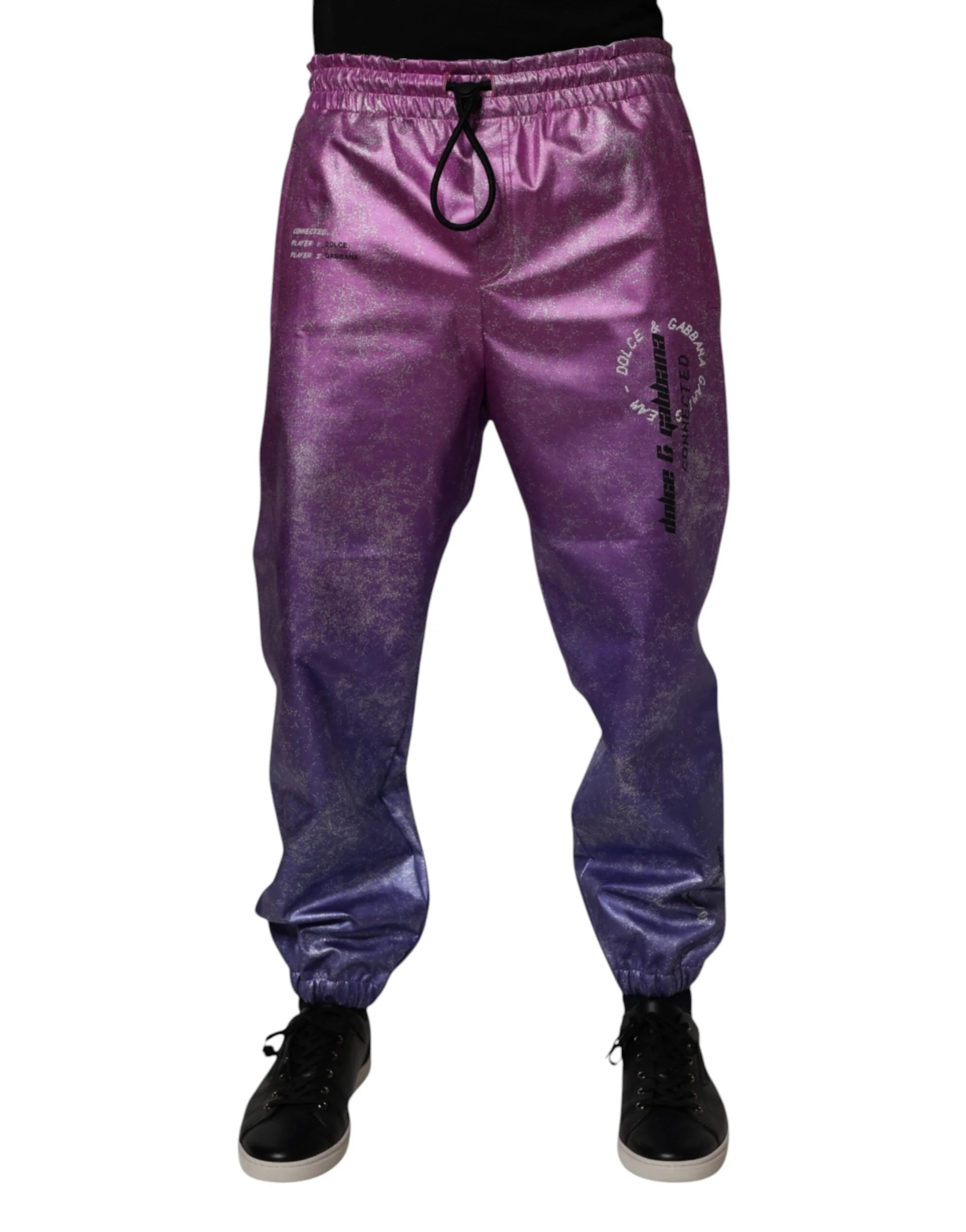 Dolce & Gabbana Pink Purple Two Tone Jogger Sweatpants Pants - IT48 | M - Joggers