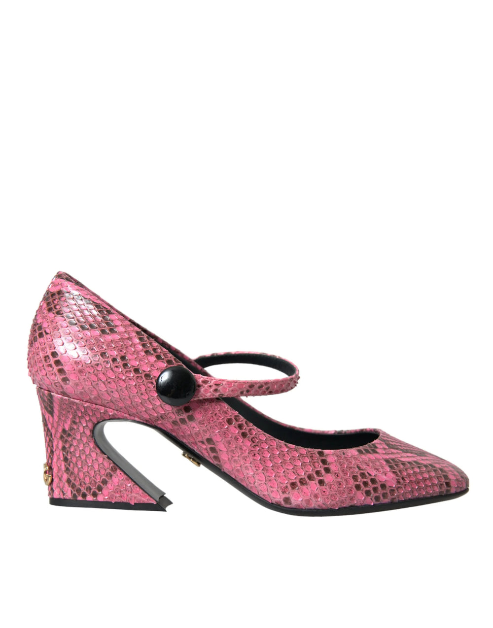 Dolce & Gabbana Pink Python Leather Mary Jane Heels Shoes - EU39/US8.5 - Heels