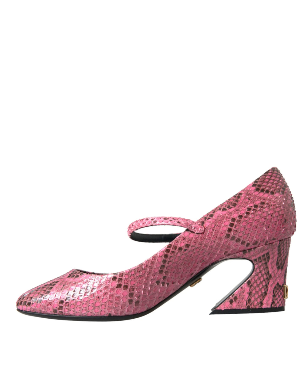 Dolce & Gabbana Pink Python Leather Mary Jane Heels Shoes - EU39/US8.5 - Heels