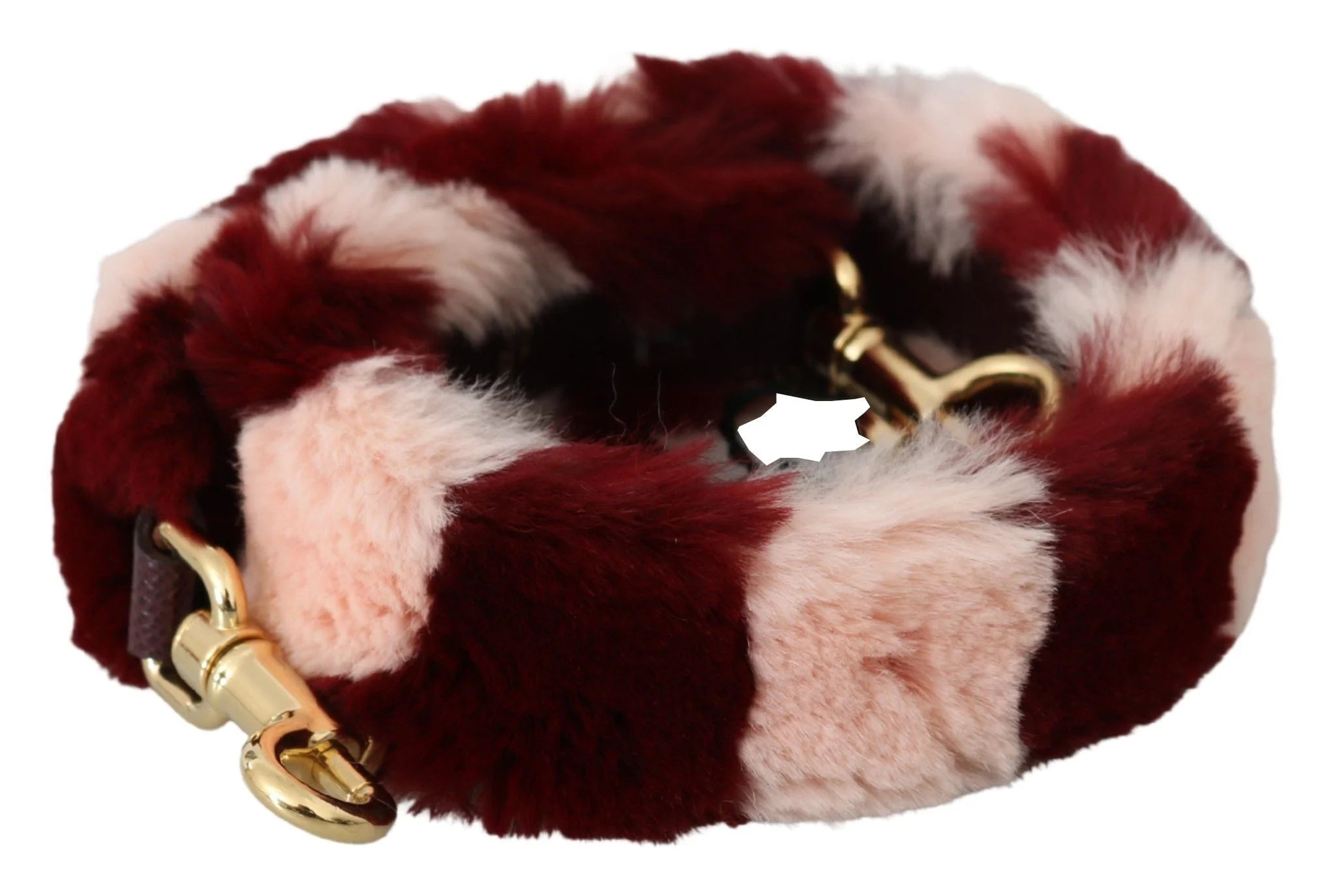 Dolce & Gabbana Pink Red Lapin Fur Accessory Shoulder Strap - Handbag & Wallet Accessories