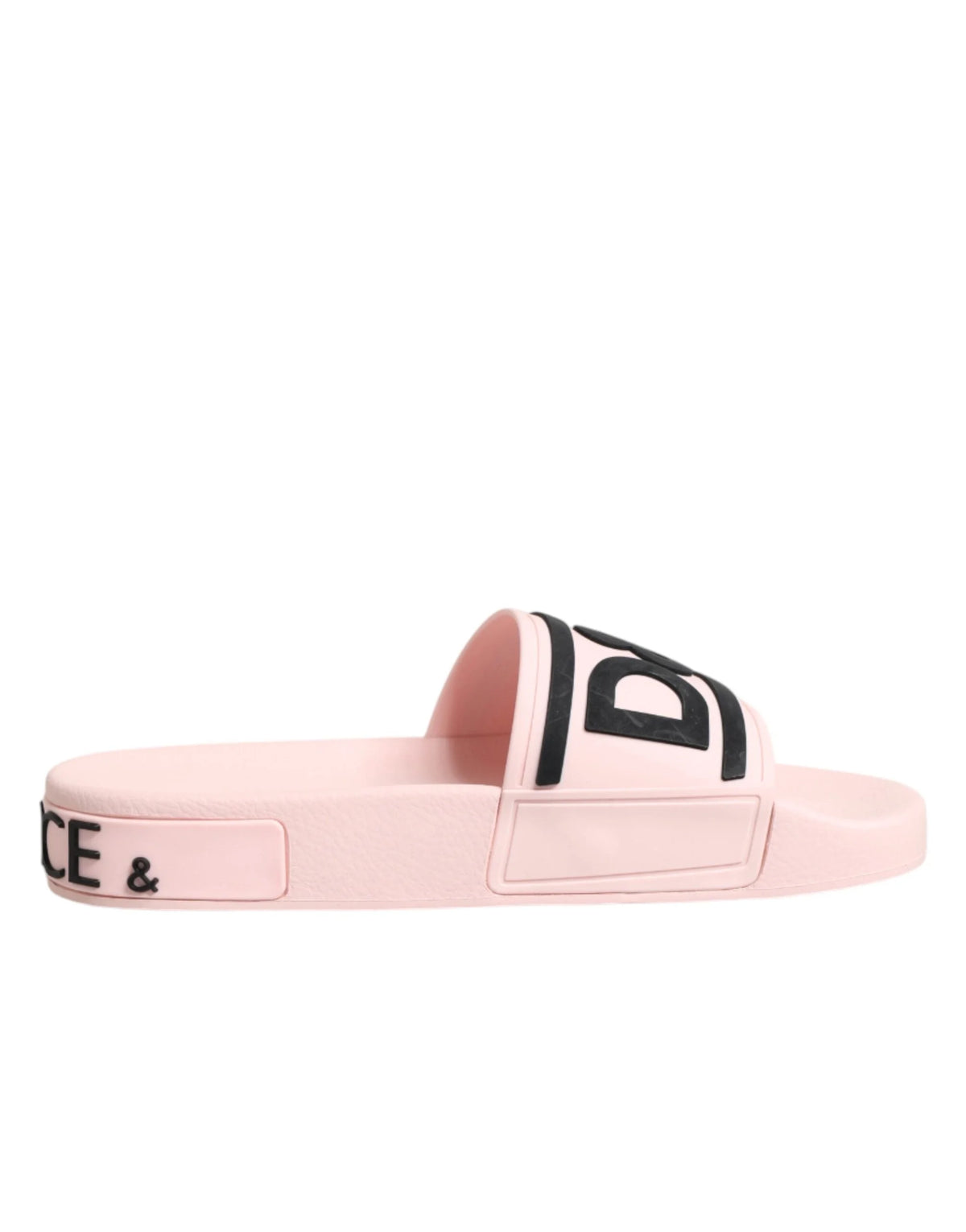 Dolce & Gabbana Pink Rubber Slides Sandals Beachwear Shoes - EU35/US4.5