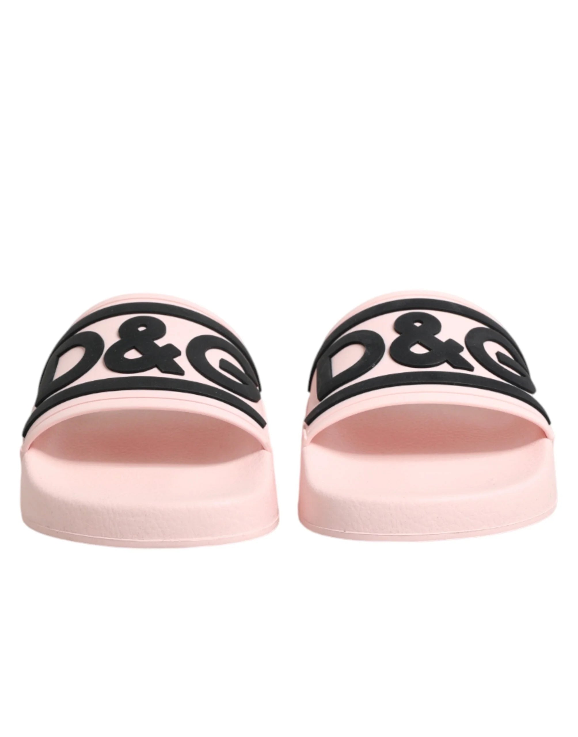 Dolce & Gabbana Pink Rubber Slides Sandals Beachwear Shoes - EU35/US4.5