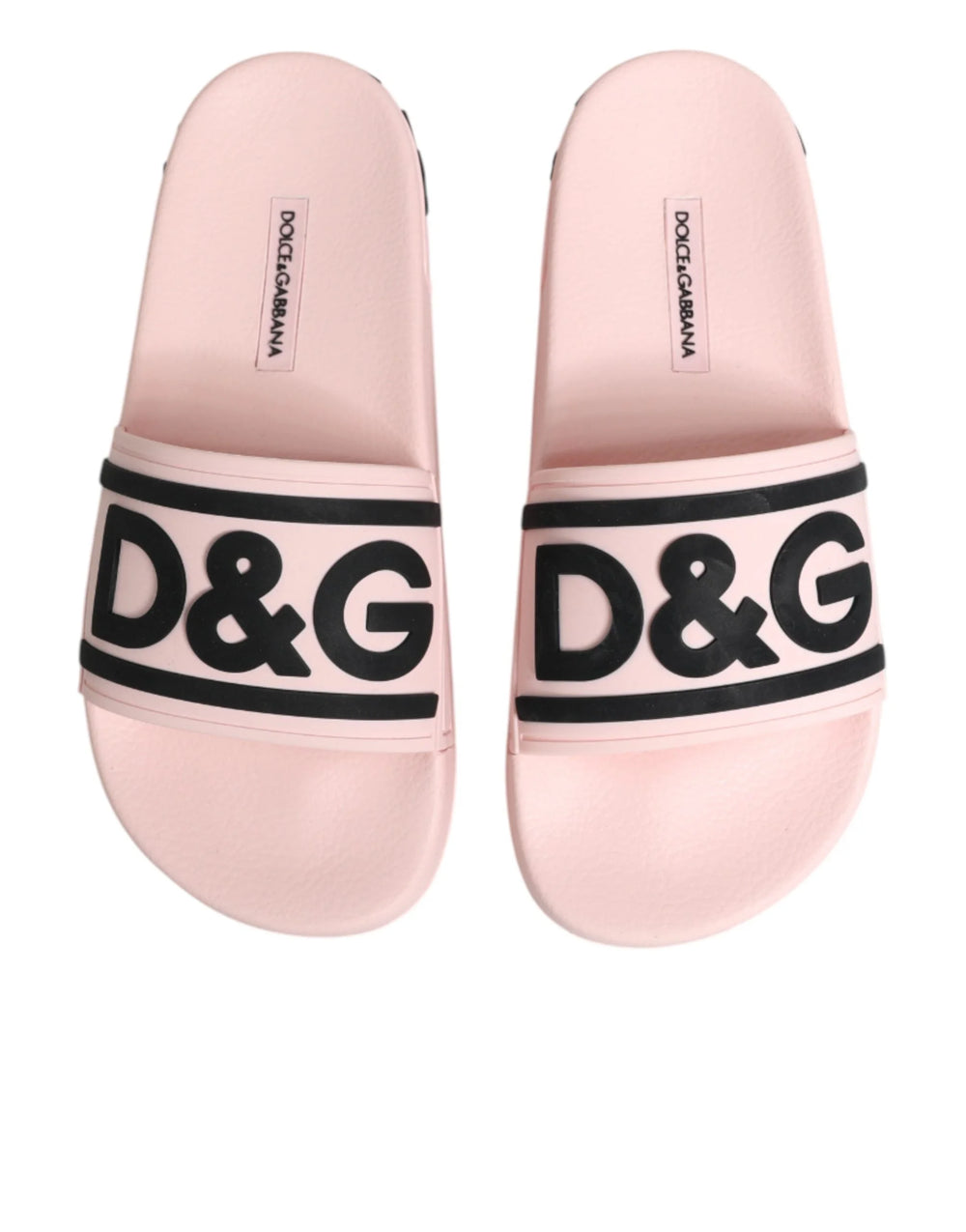 Dolce & Gabbana Pink Rubber Slides Sandals Beachwear Shoes - EU35/US4.5