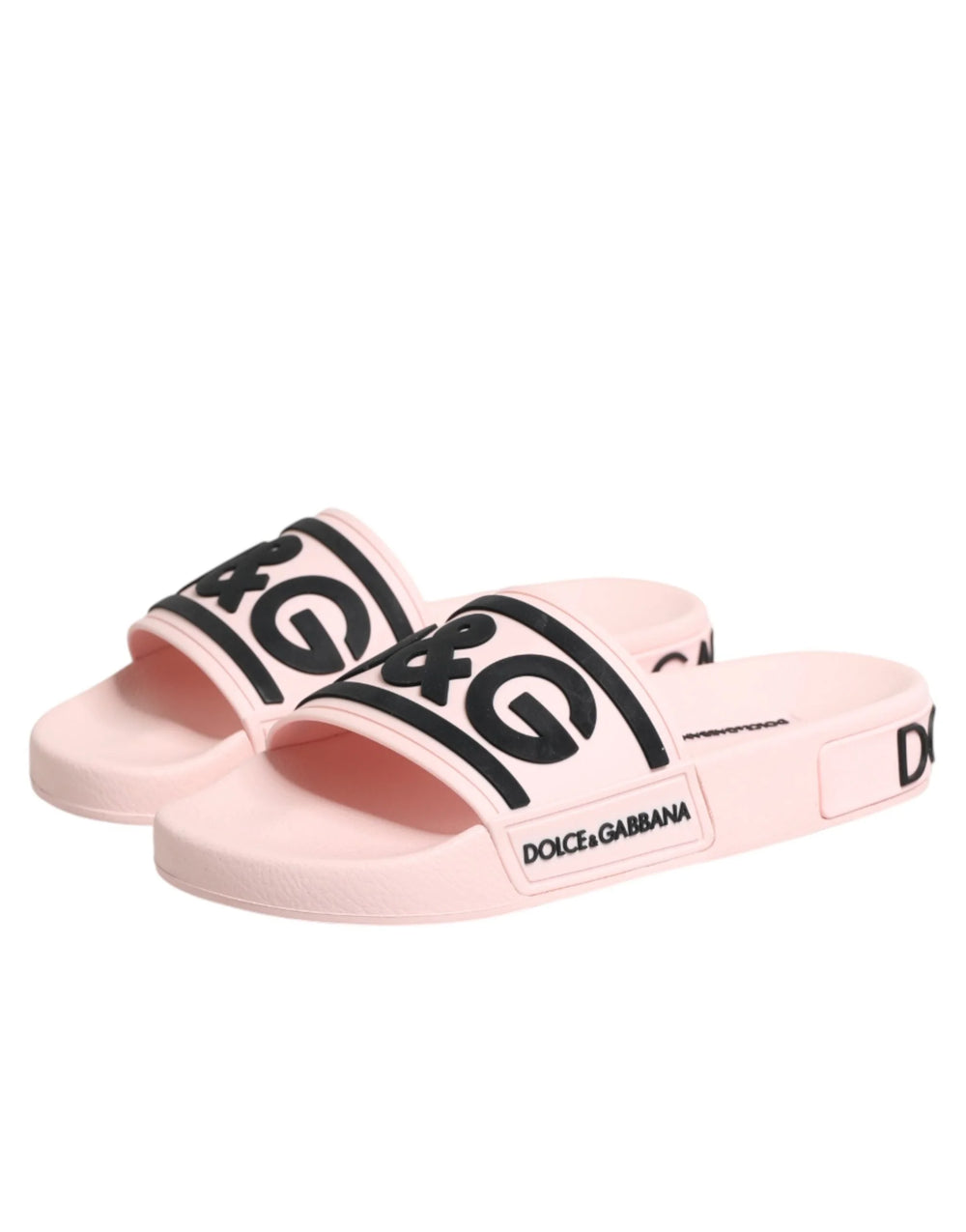 Dolce & Gabbana Pink Rubber Slides Sandals Beachwear Shoes - EU35/US4.5