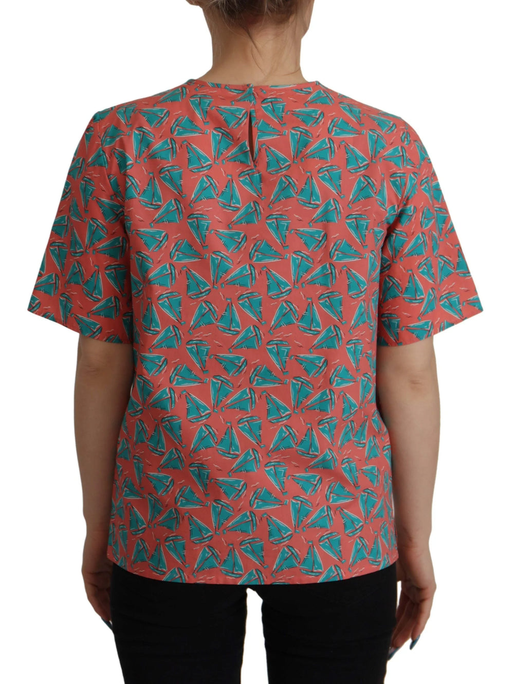 Dolce & Gabbana Pink Sail Boat Print Cotton T-shirt - T-Shirts