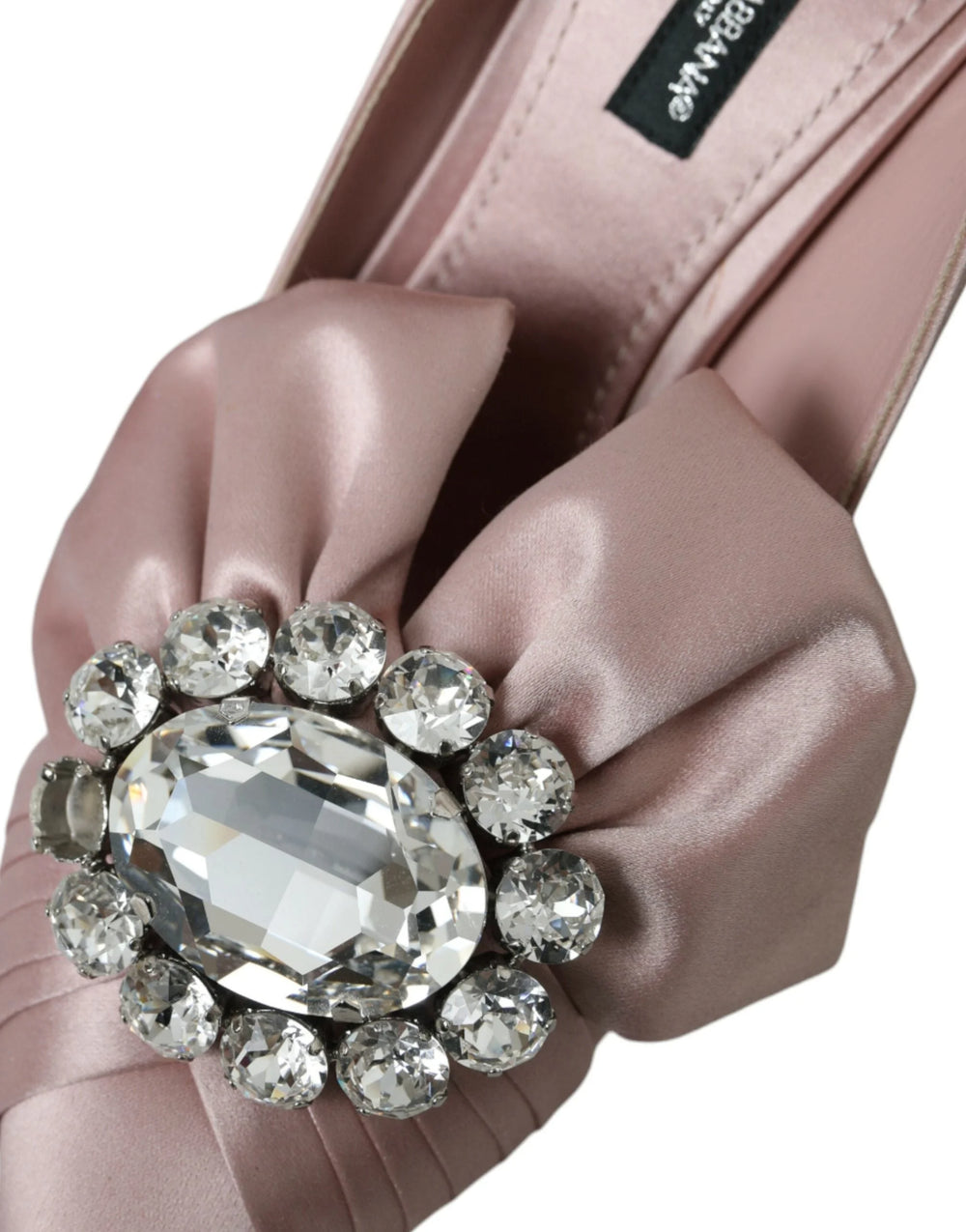 Dolce & Gabbana Pink Satin Crystal High Heels Pumps Shoes - EU36/US5.5 - Heels