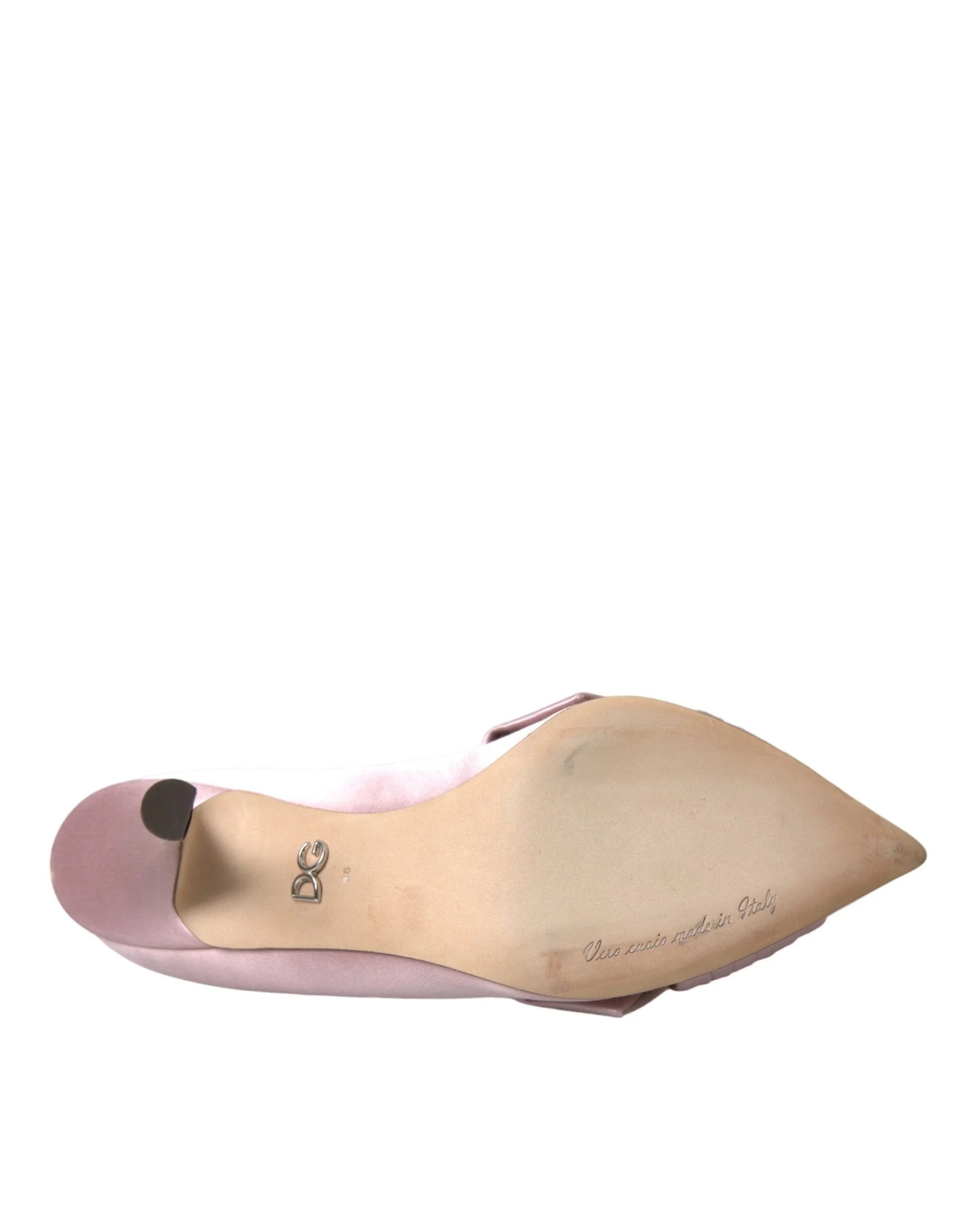 Dolce & Gabbana Pink Satin Crystal High Heels Pumps Shoes - EU36/US5.5 - Heels