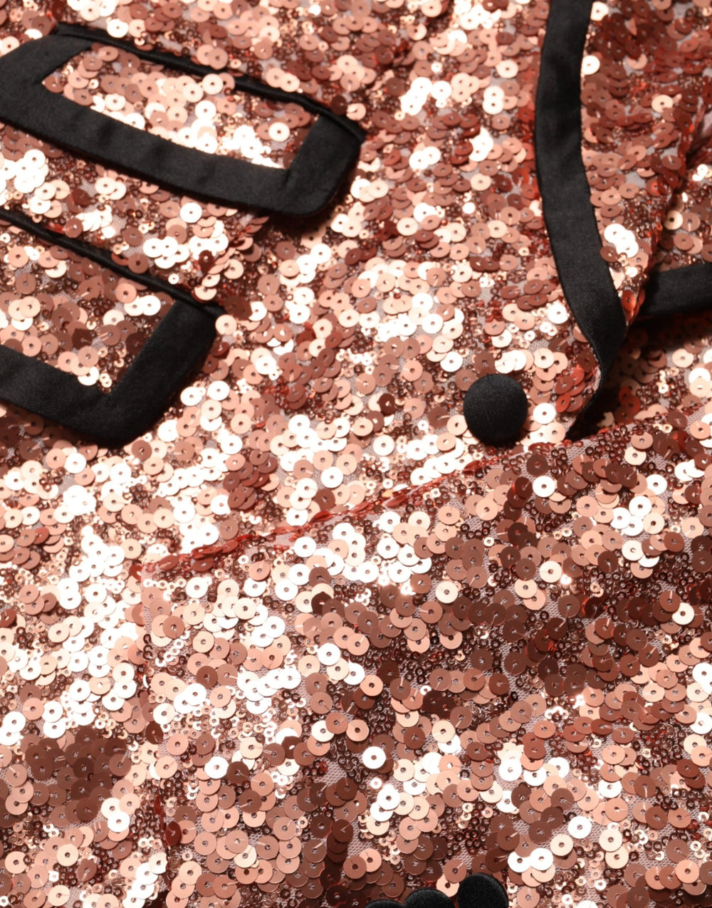 Dolce & Gabbana Pink Sequin SICILIA 1 Button Men Suit Blazer - Sport Jackets