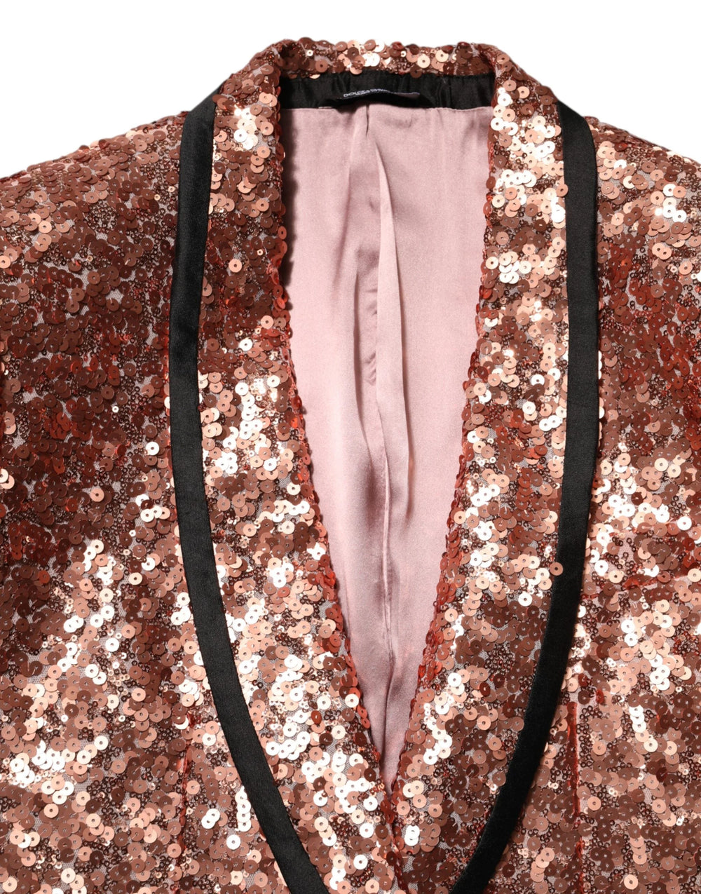 Dolce & Gabbana Pink Sequin SICILIA 1 Button Men Suit Blazer - Sport Jackets
