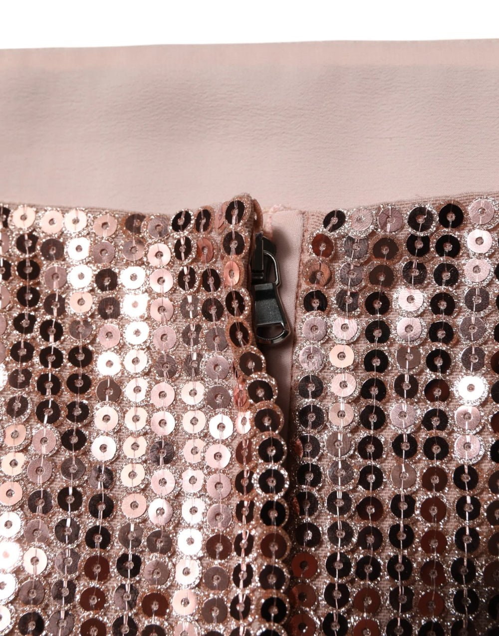 Dolce & Gabbana Pink Sequined Nylon Sleeveless Cropped Top - IT40|S - Tank Tops