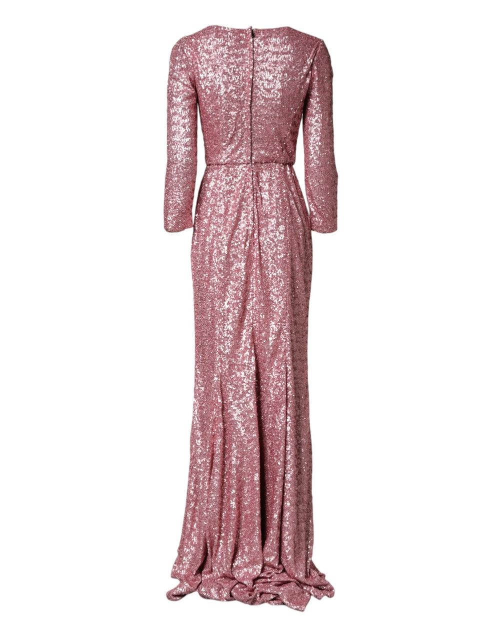 Dolce & Gabbana Pink Sequinned Mermaid Long Gown Dress - IT38 | XS