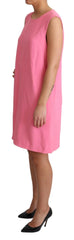 Dolce & Gabbana Pink Shift Sleeveless Knee Length Dress - IT44|L - Dresses