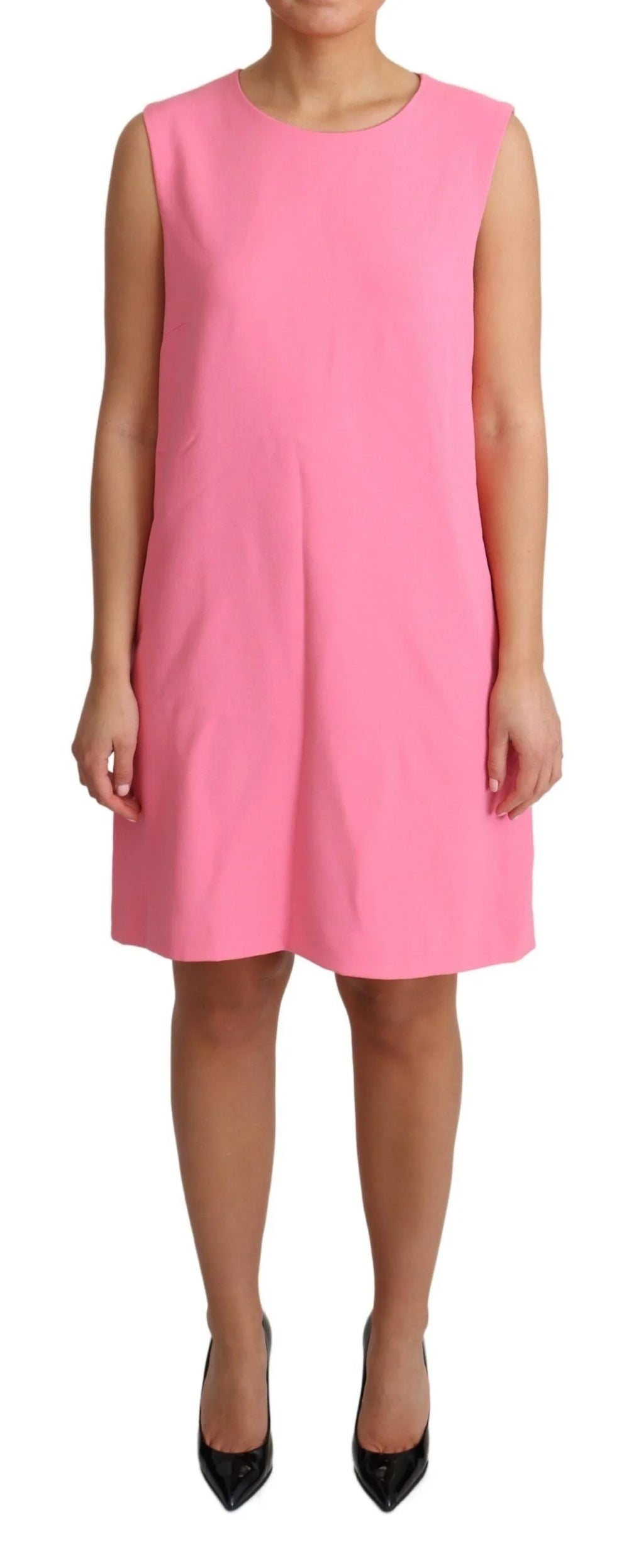 Dolce & Gabbana Pink Shift Sleeveless Knee Length Dress - IT44|L - Dresses