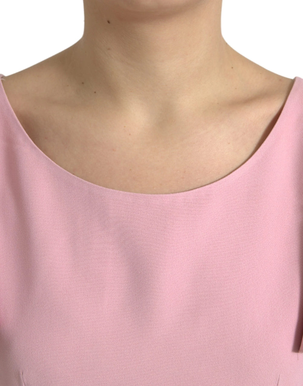 Dolce & Gabbana Pink Short Sleeves Round Neck Blouse Top - IT44 | L - Blouses
