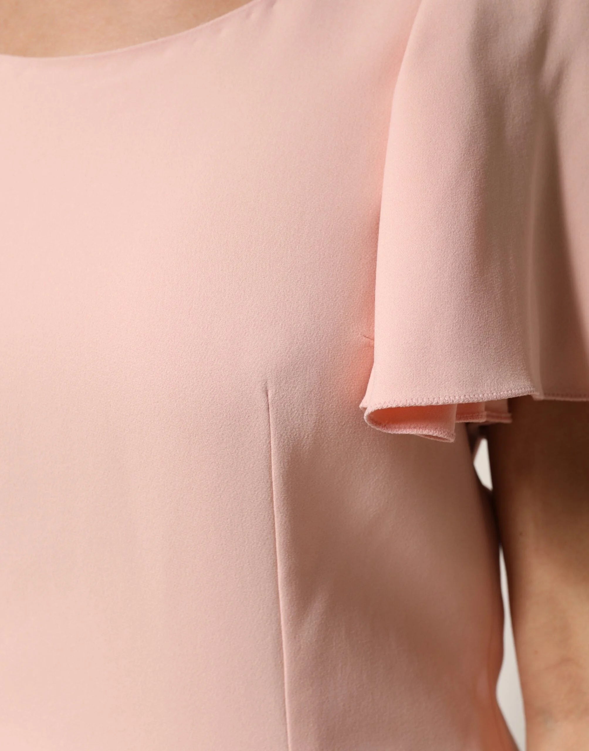 Dolce & Gabbana Pink Short Sleeves Round Neck Blouse Top - IT44 | L