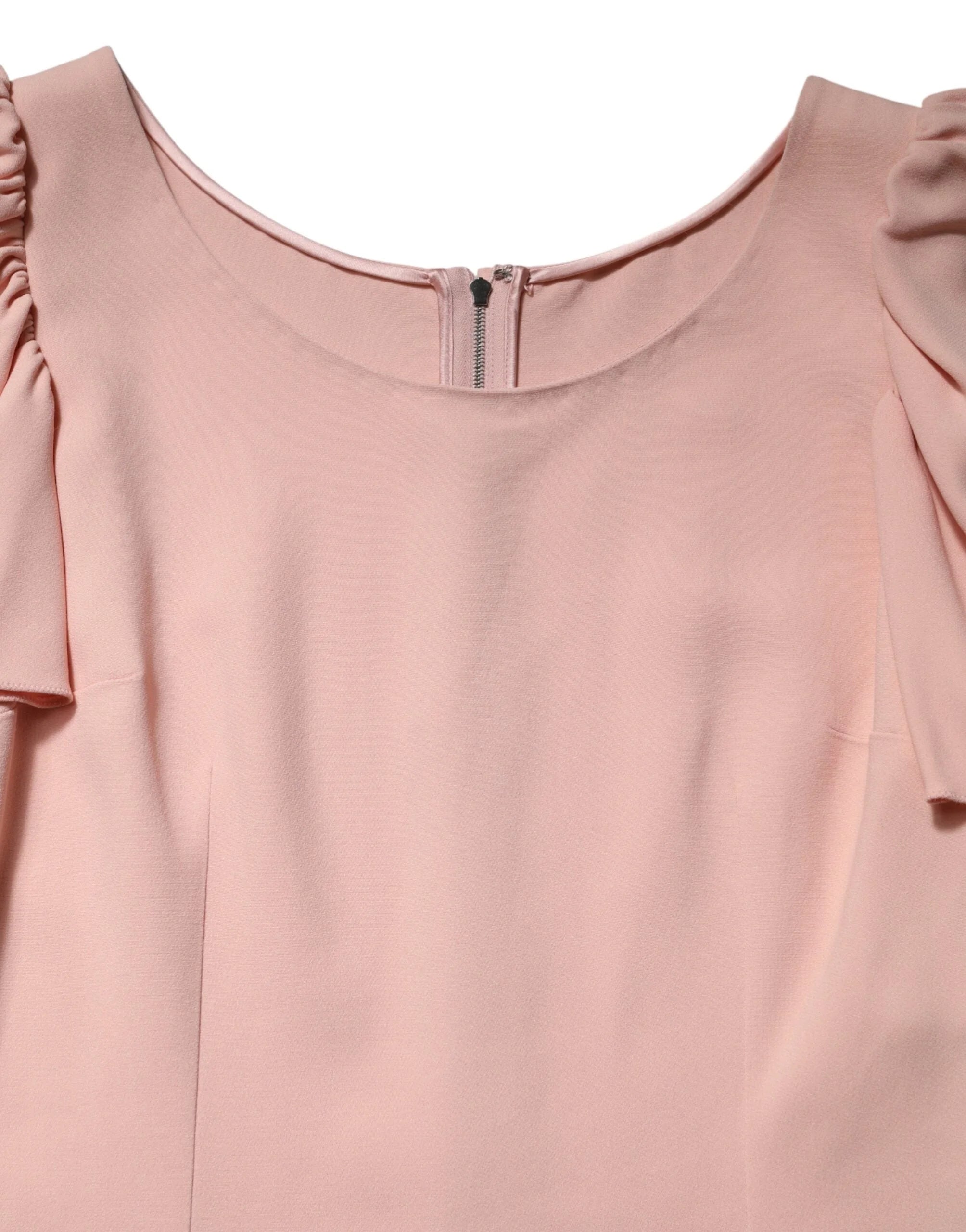 Dolce & Gabbana Pink Short Sleeves Round Neck Blouse Top - IT44 | L