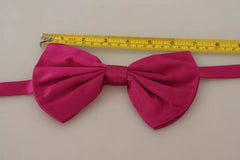 Dolce & Gabbana Pink Silk Adjustable Neck Bow Tie Men - Neckties