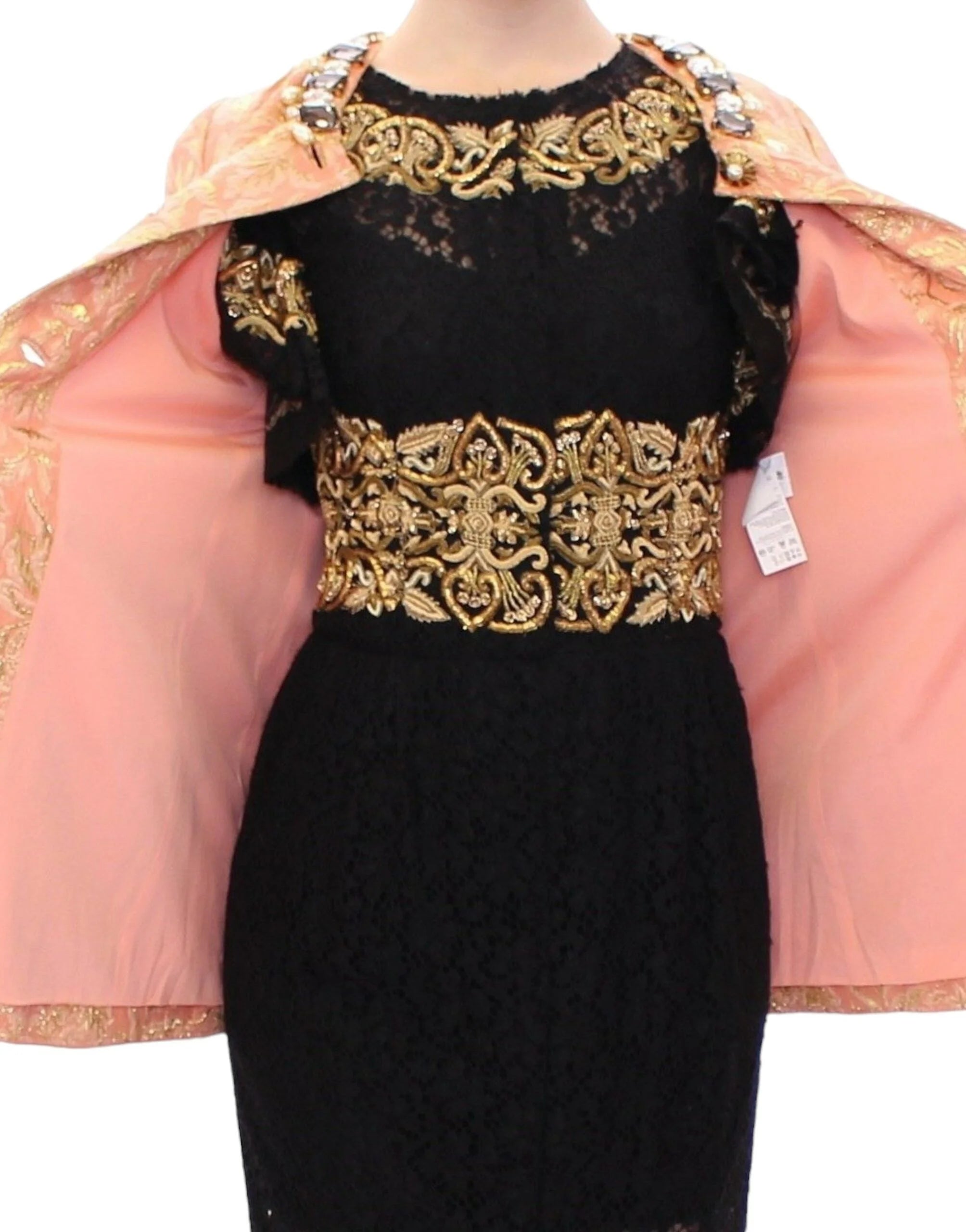 Dolce & Gabbana Pink Silk Brocade Crystal Jacket Coat - IT40|S - Coats & Jackets