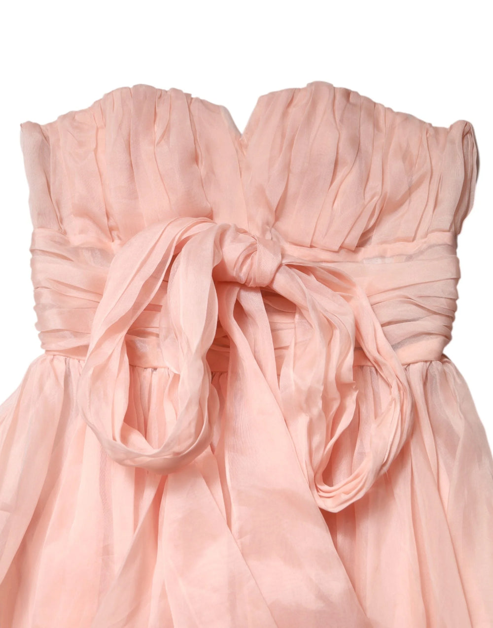 Dolce & Gabbana Pink Silk Chiffon A-line Pleated Midi Dress - IT42|M - Dresses