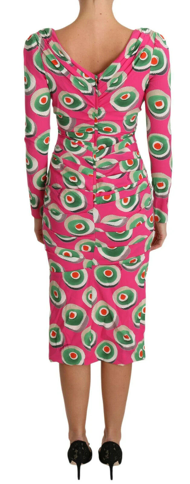 Dolce & Gabbana Pink Silk Cup Cake Sheath Stretch Dress - IT36 | XS - Dresses