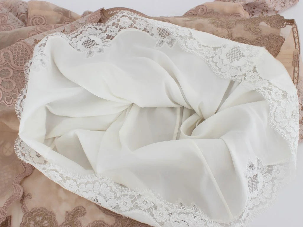 Dolce & Gabbana Pink Silk Lace Ricamo Shift Gown Dress - IT38|XS - Dresses