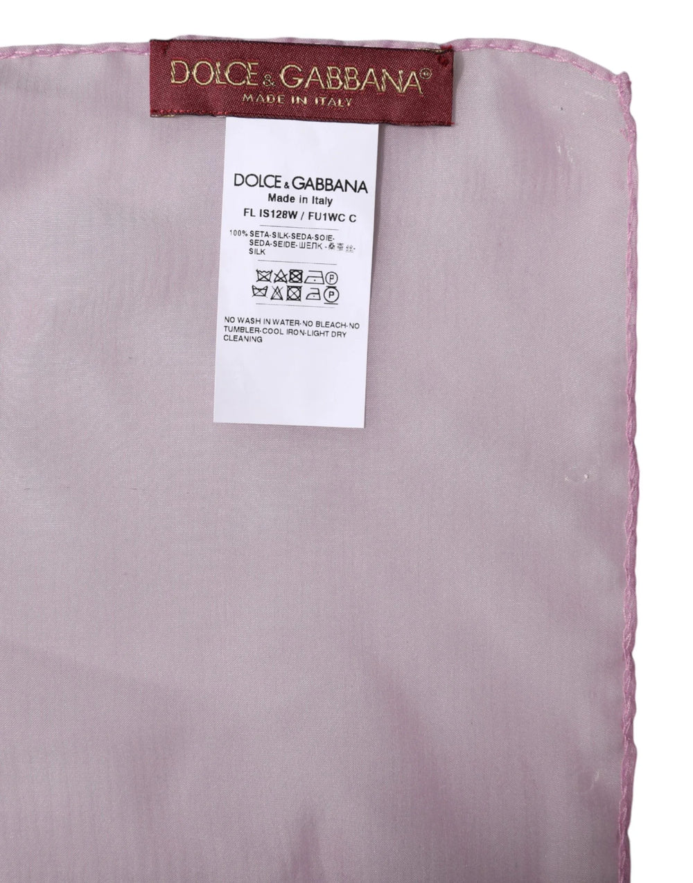 Dolce & Gabbana Pink Silk Rectangle Women Wrap Shawl Scarf - Scarves & Shawls
