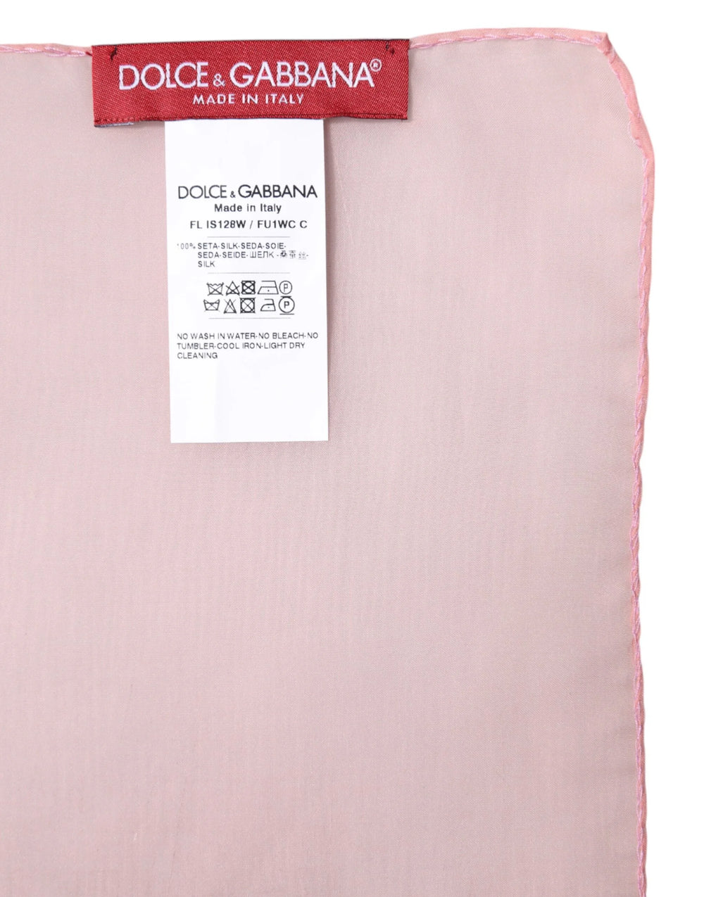 Dolce & Gabbana Pink Silk Rectangle Women Wrap Shawl Scarf - Scarves & Shawls