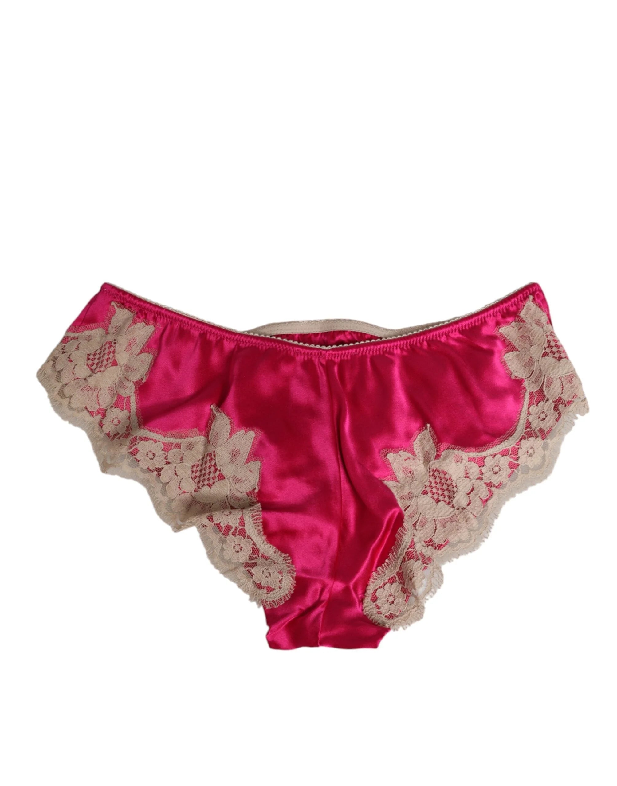 Dolce & Gabbana Pink Silk Satin Lace Trim New Slip Underwear - IT3 | M