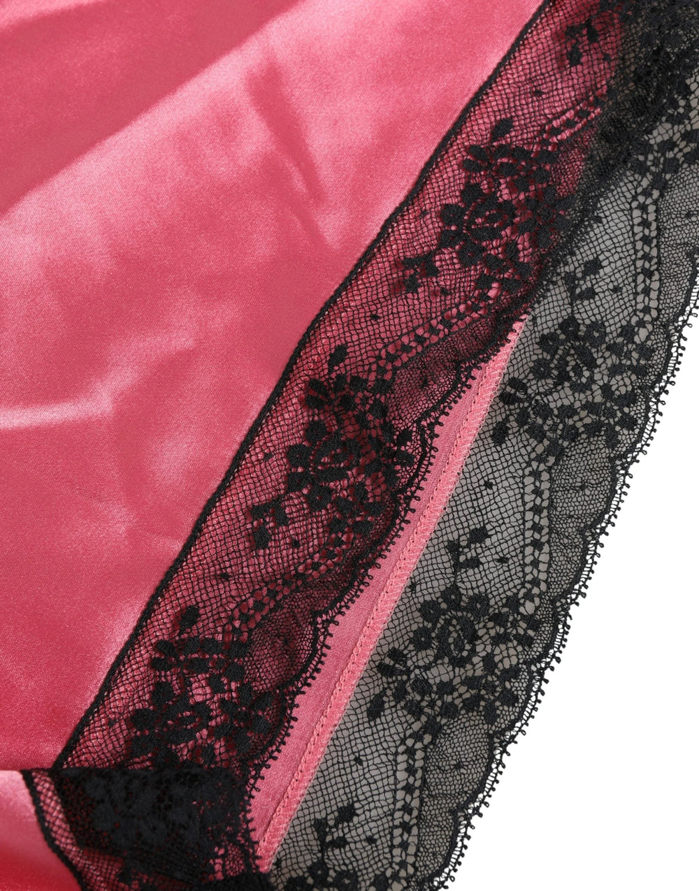 Dolce & Gabbana Rózsaszín Selyem Szatén Csipke Applikációjú Alvónadrág Rövid Nadrág – IT2 | S