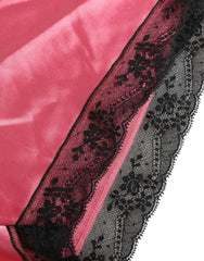 Dolce & Gabbana Rózsaszín Selyem Szatén Csipke Applikációjú Alvónadrág Rövid Nadrág – IT2 | S