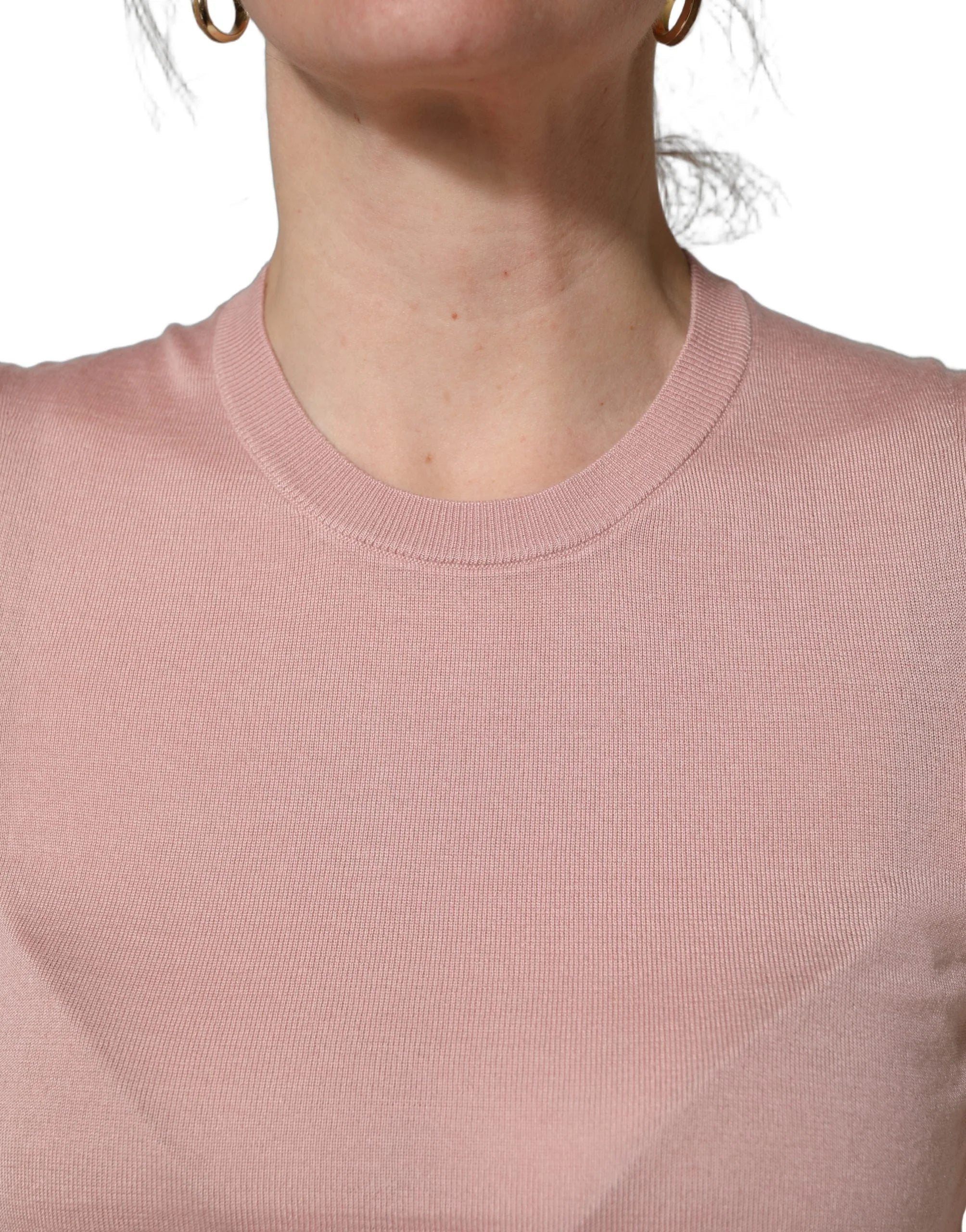 Dolce & Gabbana Pink Sleeveless Cashmere Knitted Tank Top - IT40|S