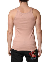 Dolce & Gabbana Pink Sleeveless Round Neck Tank Top T-shirt