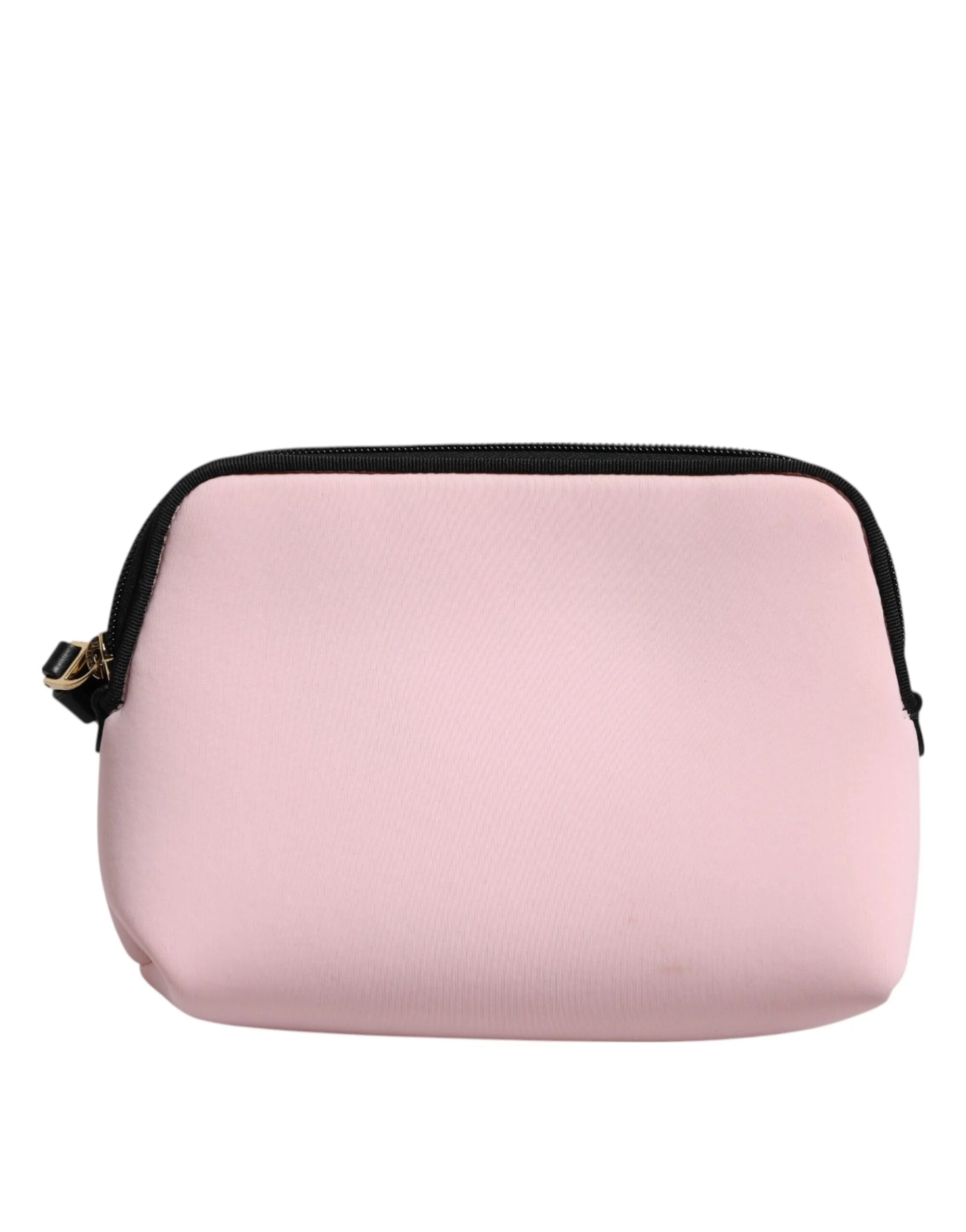 Dolce & Gabbana Pink Solid Nylon DG Logo Print Clutch Zip Borse Pouch Bag - Clutch Bags