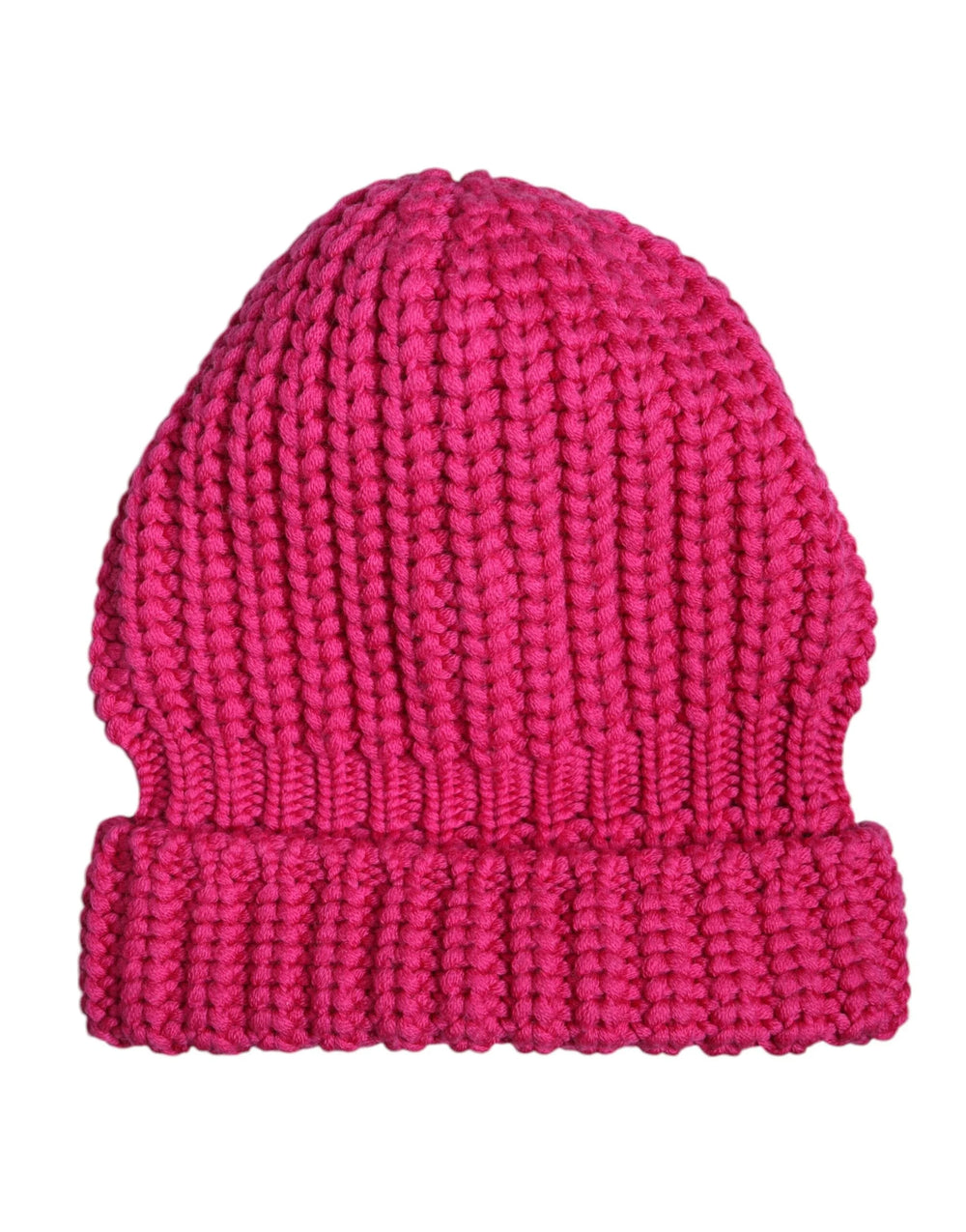 Dolce & Gabbana Pink Solid Wool Knitted Winter Beanie Hat - Beanies