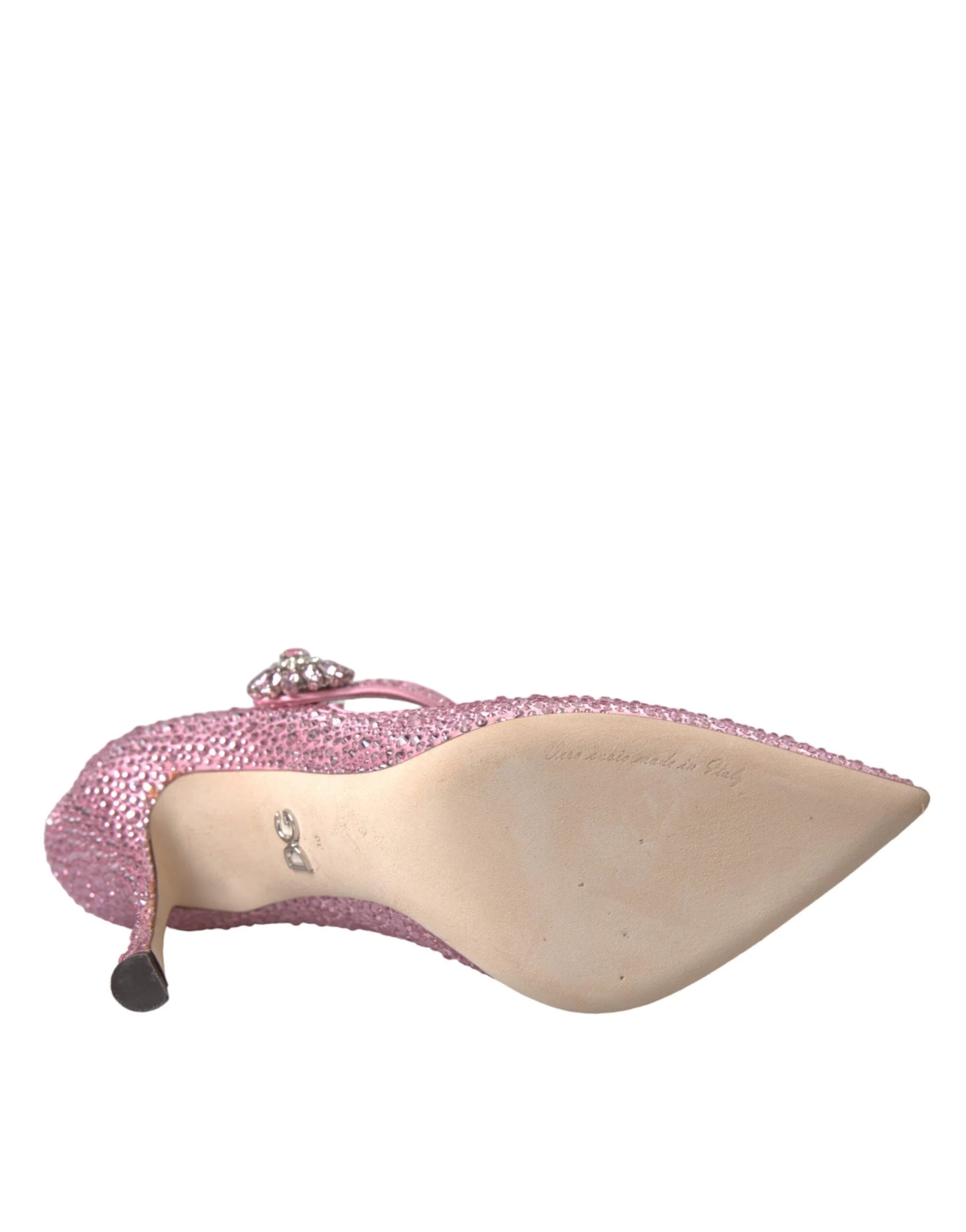 Dolce & Gabbana Pink Strass Crystal Heels Pumps Shoes - EU39/US8.5 - Heels