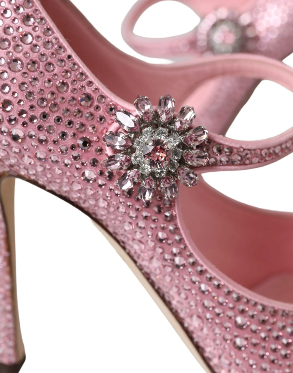 Dolce & Gabbana Pink Strass Crystal Heels Pumps Shoes - EU39/US8.5 - Heels