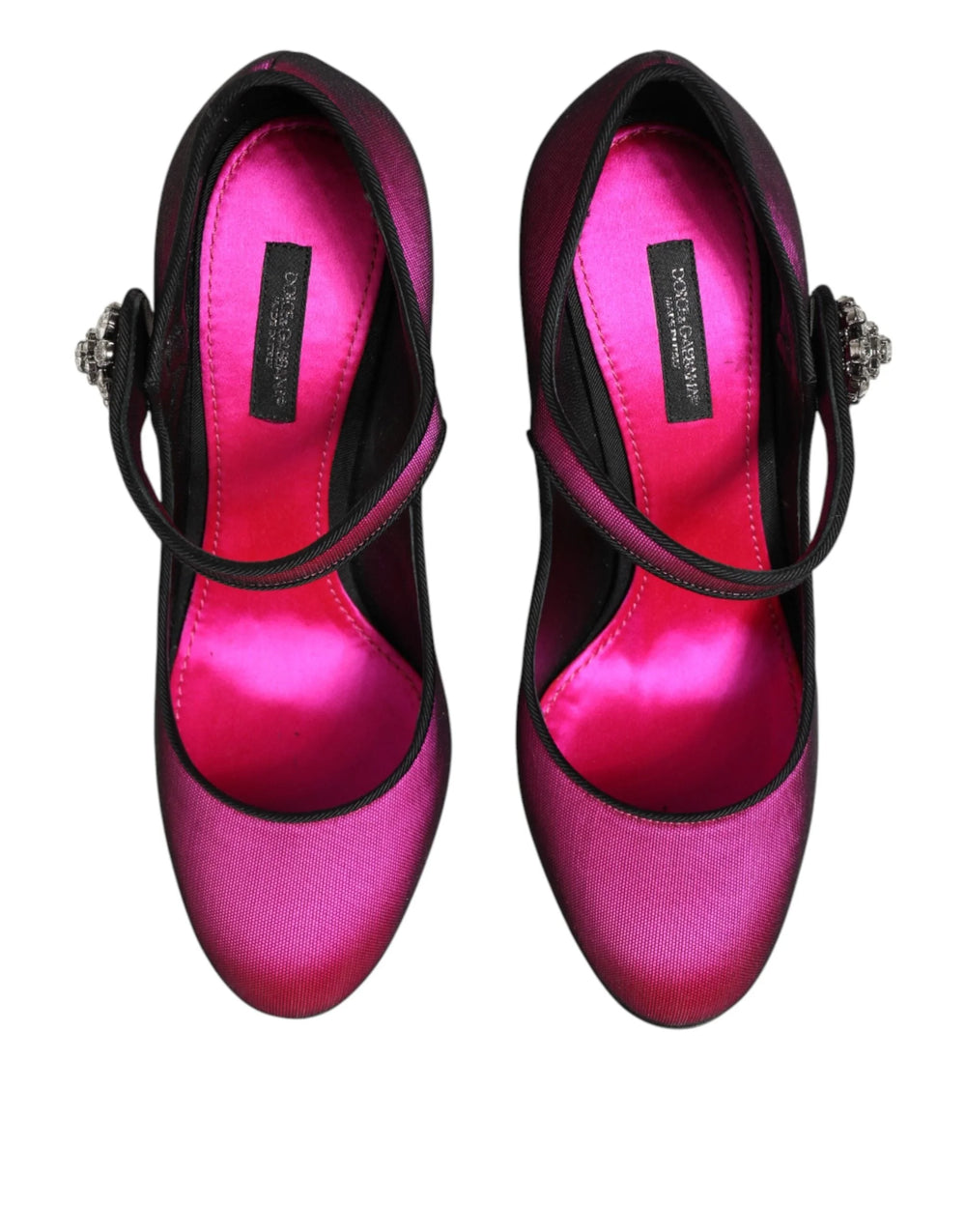 Dolce & Gabbana Pink Strass Mary Janes Heels Pumps Shoes