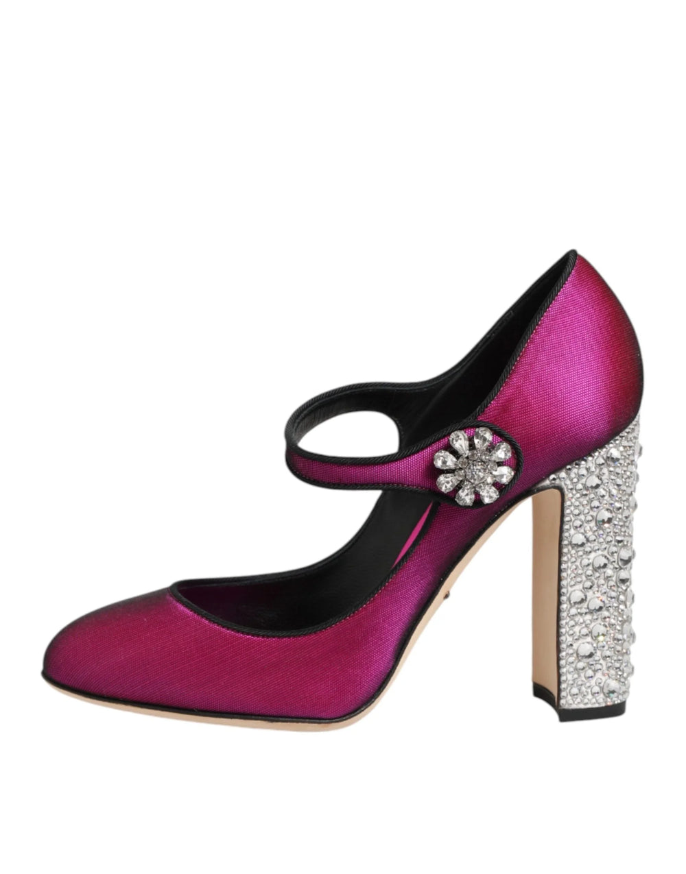 Dolce & Gabbana Pink Strass Mary Janes Heels Pumps Shoes - EU36/US5.5